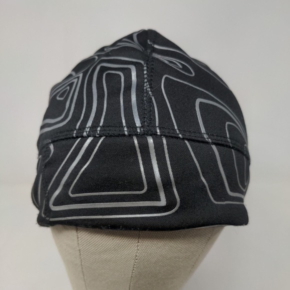 Nathan Men's Beanie Hat Black Size OS Polymer Spandex Blend Geometric - Picture 3 of 8
